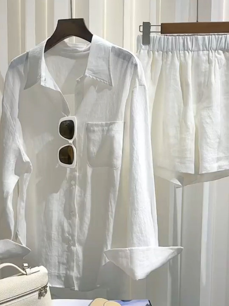 Linen Pant Wide - Completo Estivo da Donna in Lino: