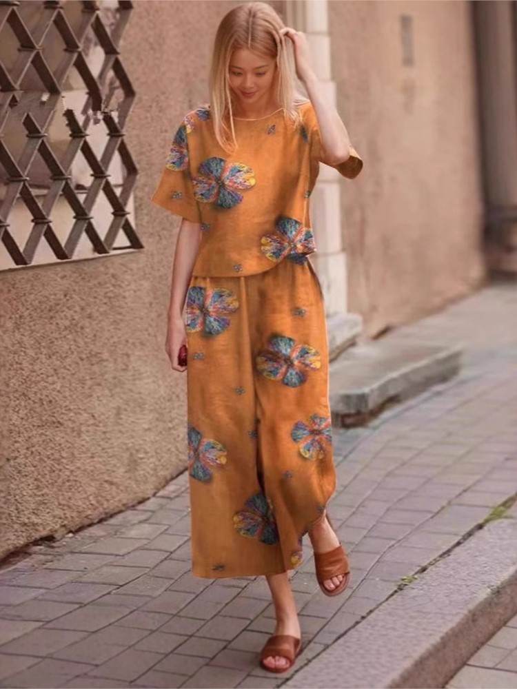 Linen Pant Wide - 2025 Primavera Estate Nuovo Plus Size