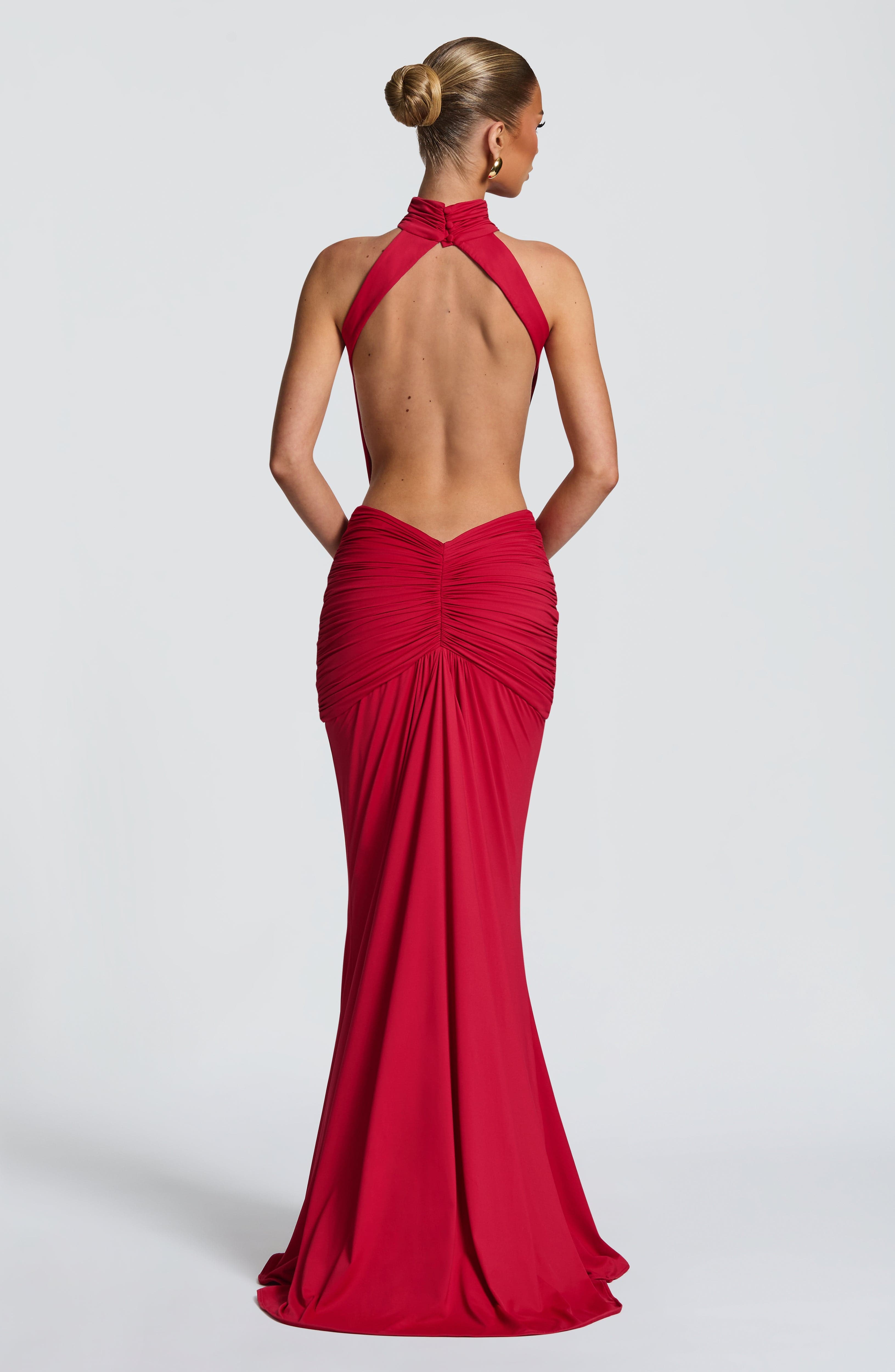 Maxi Dress Halter - Abito lungo a sirena con scollo