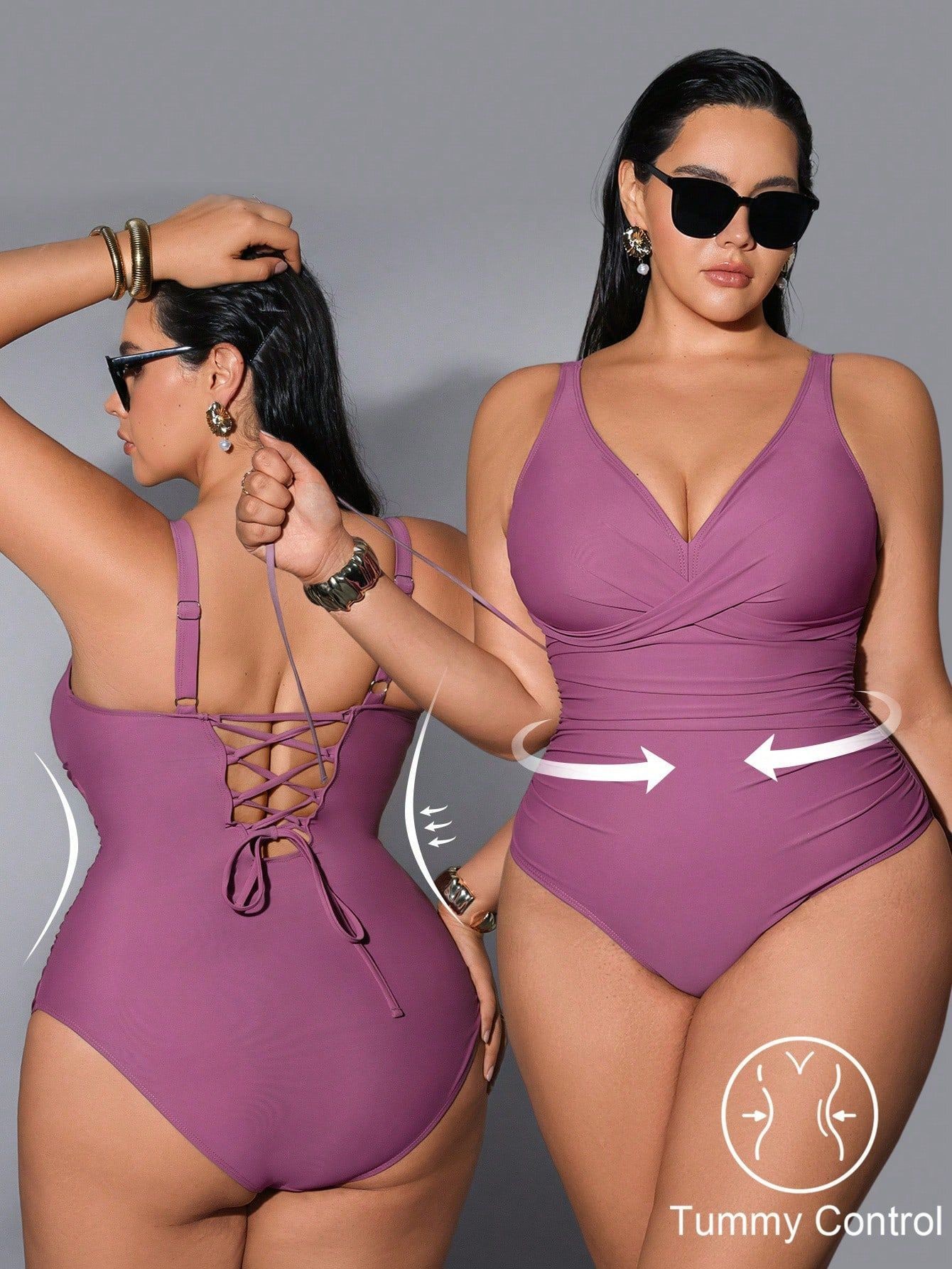 Swimsuit Bikini Ruched - Costume da bagno donna 2026 taglie