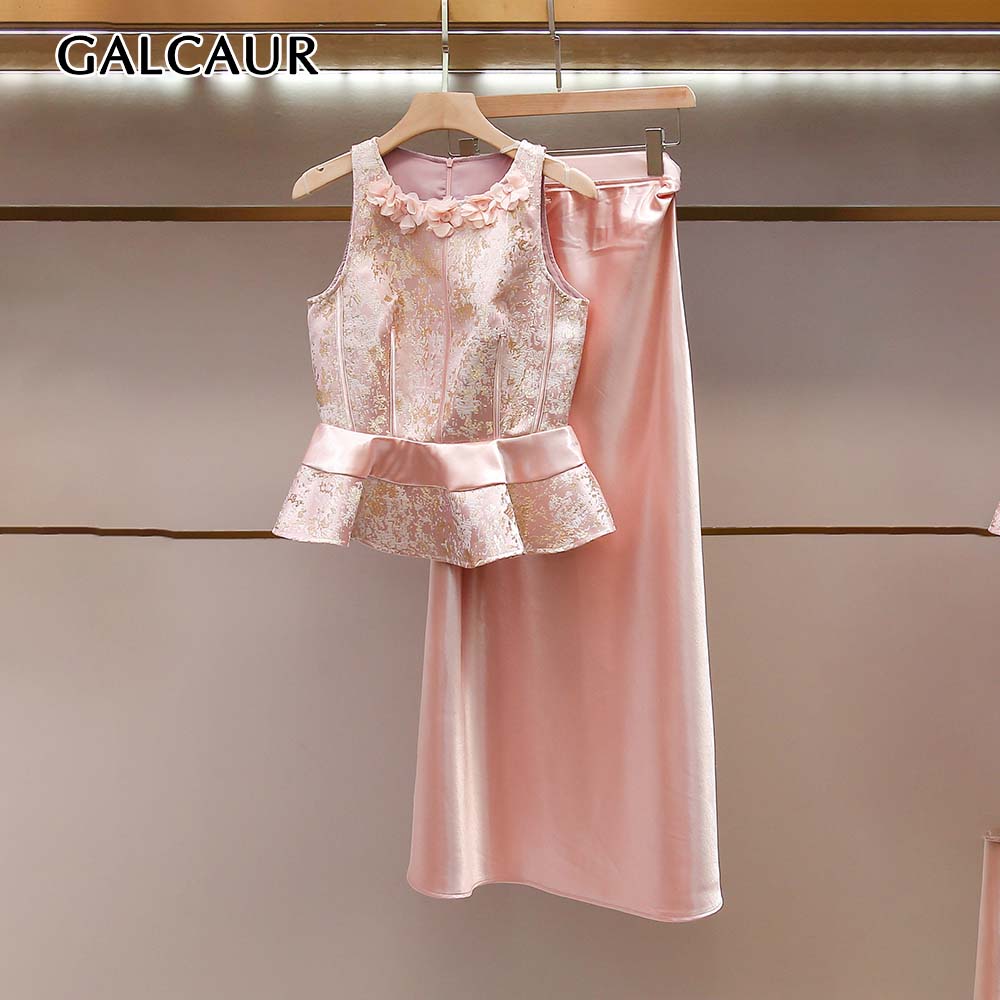 Midi Skirt Floral - GALCAUR Set Due Pezzi Floreale con