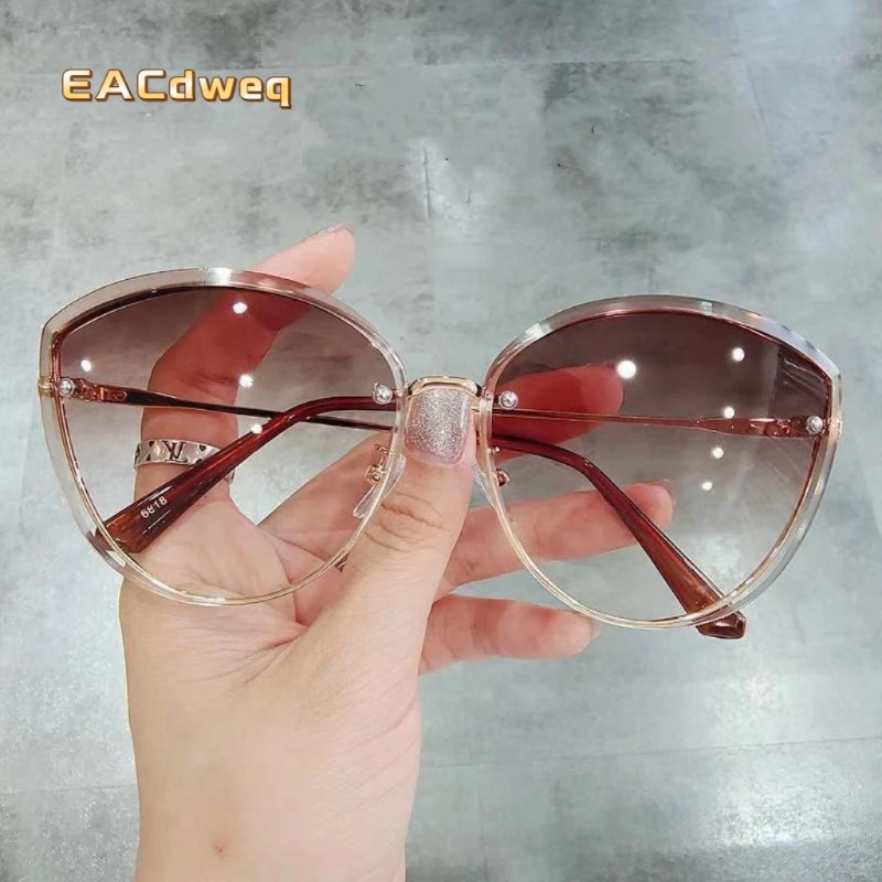 Sunglasses Cat Eye - Occhiali da sole ovali senza montatura