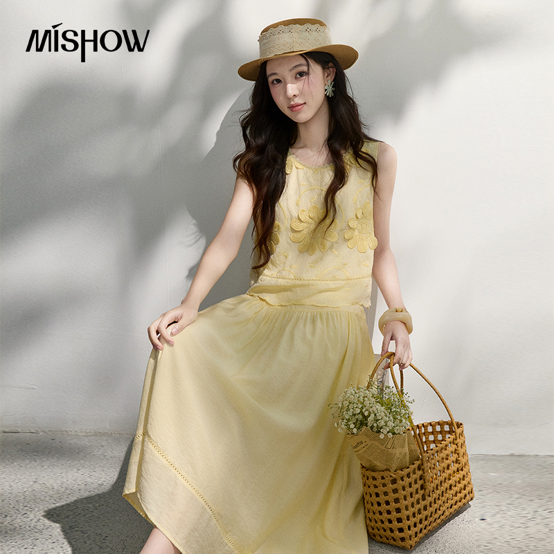 MISHOW Set Estivo con Ricamo F - Midi Skirt Floral recensione e prezzo