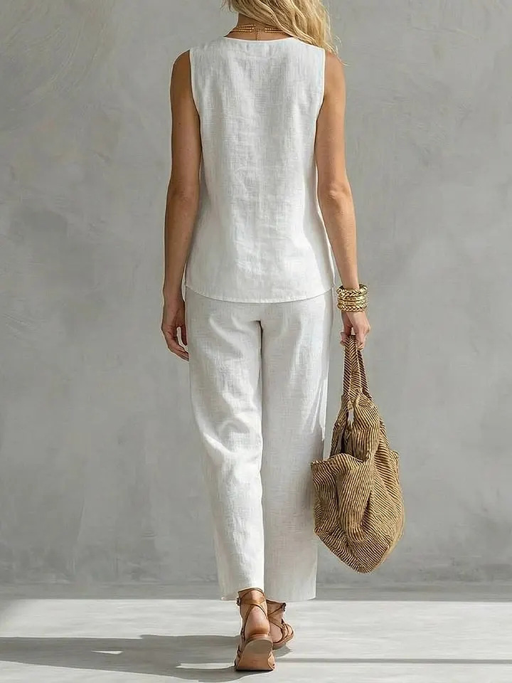 Completo Due Pezzi in Lino Sen - Linen Pant Wide recensione e prezzo