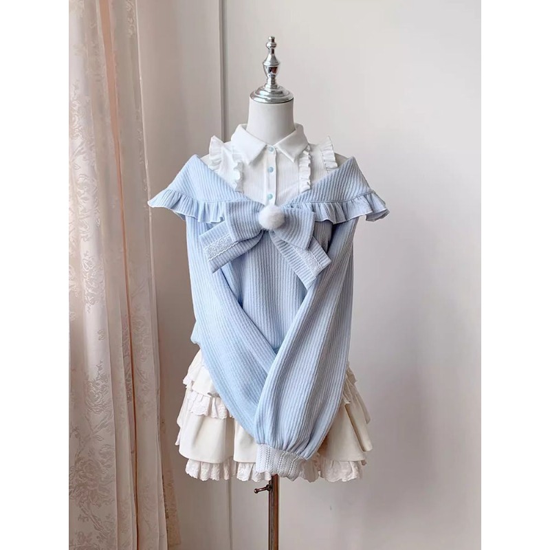 Set 2 Pezzi Kawaii Soft Girl L - Blouse Off Shoulder recensione e prezzo