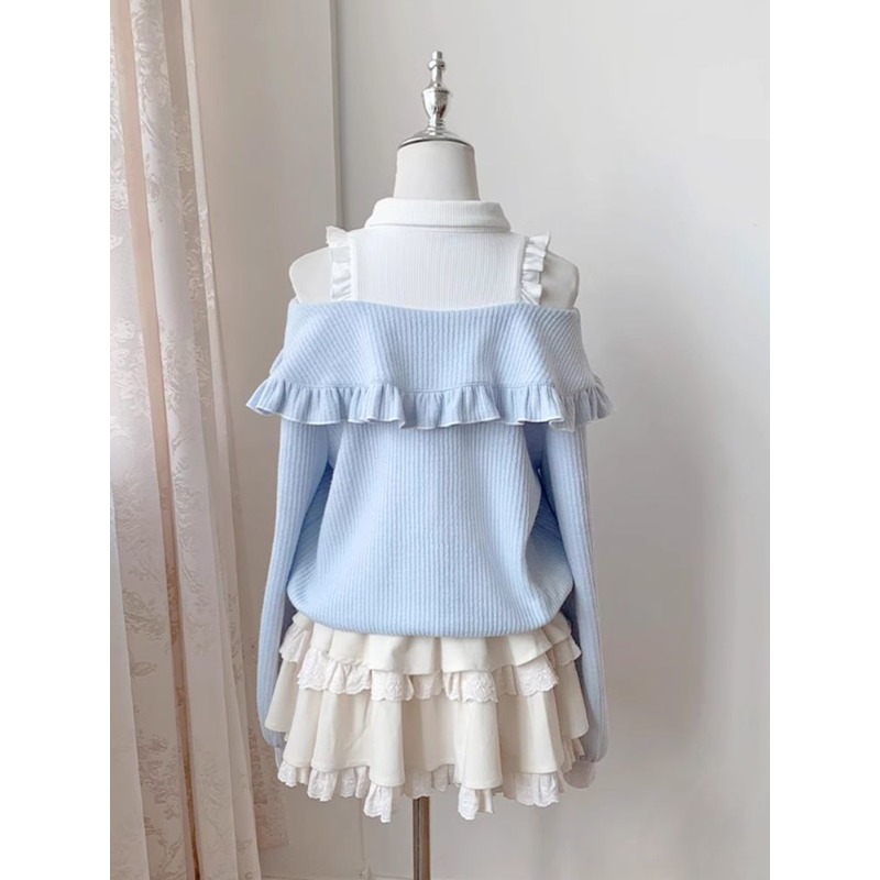 Set 2 Pezzi Kawaii Soft Girl L - Blouse Off Shoulder recensione e prezzo
