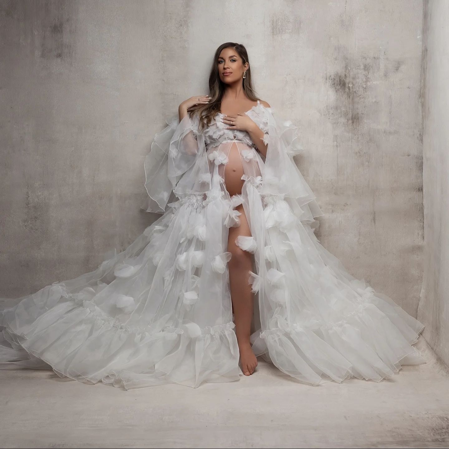 Avvolgimento da sposa in tulle - Kimono Sheer Floral recensione e prezzo