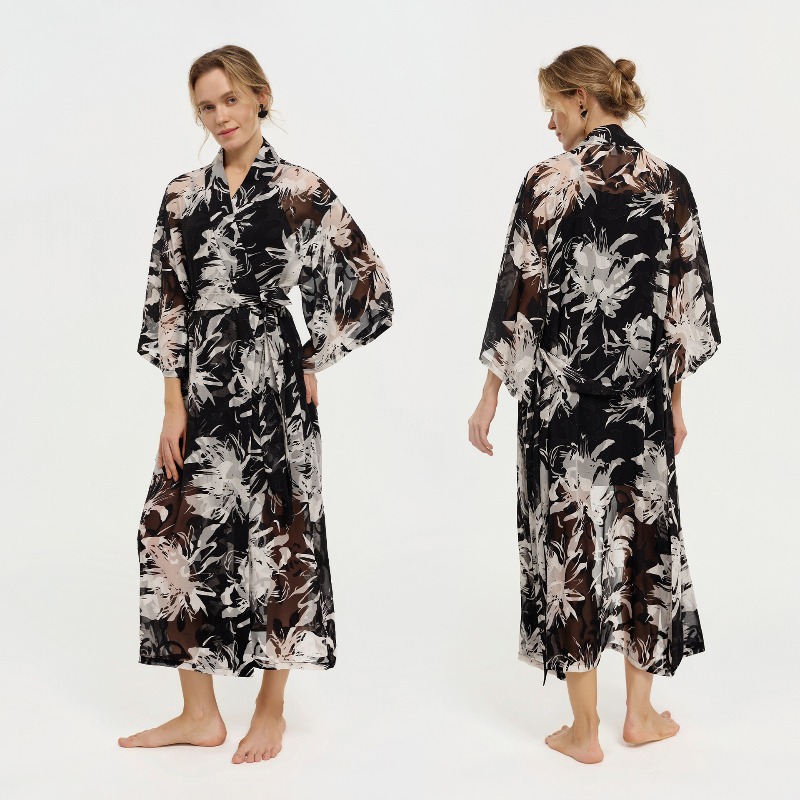 Kimono da Donna in Chiffon Tra - Kimono Sheer Floral recensione e prezzo