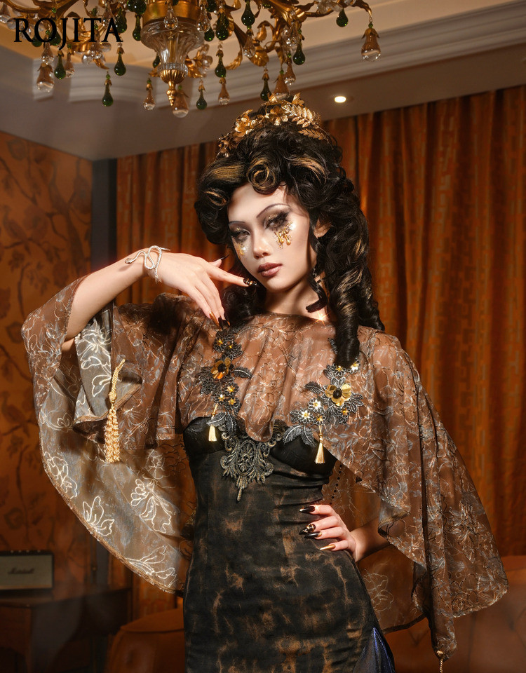 Kimono Floreale Marrone Traspa - Kimono Sheer Floral recensione e prezzo